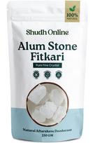 Shudh Online Alūno Fitkari akmuo odai, veidui, Vastu, (250 g) - Phitkari Alūno Akmens Vandens Valymas, Fitkiri Kalio Alūnas | Spatika Akmens Kristalas