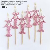6pc/set Paper Candles for Birthday Cake Cakes Toppers Cupcake Decoration Dessert Candles for Birthday Cake Cakes Toppers Gifts