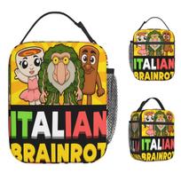 Italian Brainrot Lunch Bag Fashion Lunch Box For Men Travel Portable Insulated Cooler Bag Oxford Graphic Tote Food Bags One Size