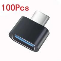 100/200pcs Type C OTG Adapter USB C Male To USB Female Type-C Cable adapter Converters For Samsung Xiaomi Type-C To USB OTG Black Color 100Pcs