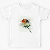 Ladybug perched on a flower Kids T-Shirt 120
