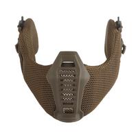 Šalmo veido apsauga su tinkleliu apatiniam žandikauliui Wendy 3.0 taktiniam šalmui, medžioklei, Airsoft, CS treniruotėms gelsvai ruda