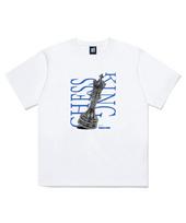Page Cc Blue Chess King Logo Print Short Sleeve T-Shirt White L