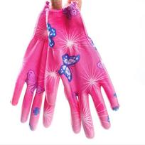 Non-Slip Gardening Gloves Nylon Labor Protection Gloves Palm-Coated Labor Gloves  Yard rožinė