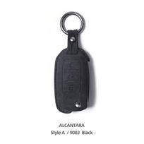 Alcantara automobilio rakto dėklas pilnas dangtelis pulteliui Volkswagen Golf 7 MK7 Tiguan MK2 Ateca Leon Ibiza Skoda Octavia Keyless black