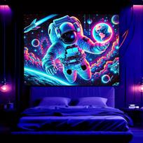 Cosmic Exploration Tapestry Earth Nebula Sci-Fi Theme Bedroom Gaming Room Space Enthusiast Living Room Decor 100X70CM