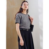 8Seconds Cable Short Sleeve Pullover Ash Dark Gray/M