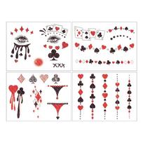 4Pcs Waterproof Joker Blush Temporary Tattoo Face Body Art Stickers  Kids Adult Make Up StyleB 4Pcs
