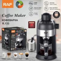 Italian espresso machine for office and home, small semi-automatic, high-pressure steam for frothing milk
