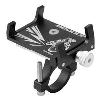 Aluminum Alloy Bicycle Phone Mount With Shock Absorption For Mountain Bike Navigation Black