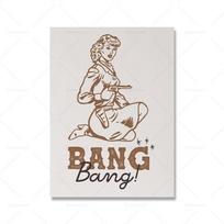 Pinup Karvės Mergaitės Plakatas Retro Dovana Sienos Menas Vakarų Namų Dekoras Abstraktaus Meno Spaudinys Howdy Mergaitės Citatos Drobės Tapyba Paveikslai 21x30cm No Framed