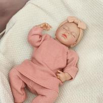 49CM Realistic Finished Bebe Reborn Silicone Vinyl Cloth Body Doll LouLou Handmade Toy For Girls Christmas Gift 49cm cloth body