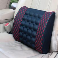 Car Electric Massage Back Cushion for Car Seat Support Health Care Lumbar Pad Auto Back Pillow Leather Auto Seat Back Support
