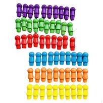60Pcs Wooden Checkers Pieces Classic Chess Game Interactive Strategy Supplies,