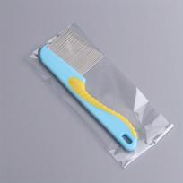 Pet Dog Cat Anti Lice Comb Stainless Steel Long And Short Needle Dog Grooming Comb Deworming Eggs Knot Grooming Grate Flea Combs mėlyna