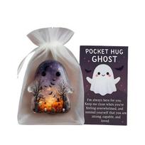 Pocket Ghost Card Pocket Hug Ghost with Encouragement Card Emotional Support Ghost Keepsake Pocket Hug Token Inspirational Gift for Friends A