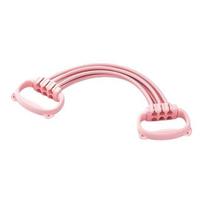 Adjustable Figure 8 Resistance Band Arm Shoulder Stretch Strength Training Fitness Elastic Strap 6-Tube Men Women Anti-slip Tension Rope rožinė