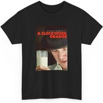 Clockwork Orange Movie Poster Tee Cult Classic Movie Shirt Milk T-Shirt S juoda