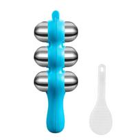 Stainless Steel Rice Ball Maker Shake Nonstick Sushi Roll Shaker for DIY Food Enthusiasts and Cooking Professionals mėlyna