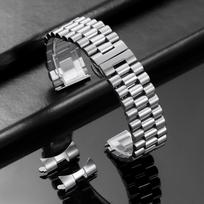 Tvirtas nerūdijančio plieno laikrodžio apyrankė 10/12/13/14/16/17/18/19/20/21/22mm Apyrankės Rolex, Tissot dirželis su lenkta jungtimi 18mm beige