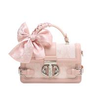 Heavy Industry Embroidery Handbag, New Chinese Commuter Small Square Bag, Crossbody Bag rožinė