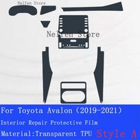 For Toyota Avalon - Full set interior Gear Panel TPU Transparent Protection Sticker Navigation screen Film Accessories LHD