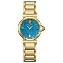 CITIZEN L ROUND Collection Light Simple Design (Light-Powered Eco-Drive/Limited Edition/Waterproof) EM1133-85L Watch, Women's, Analog, Blue, Gold, mėlyna