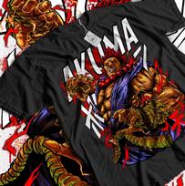 Akuma Gouki T-shirt Karate Street Fighter Video Games Fighting shirt Graphic Tee XL