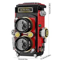 719PCS Vintage Camera Building Blocks Puzzle Machine Assemble Blocks Playthings Including Light Imaginative Desktop Decoration Gifts