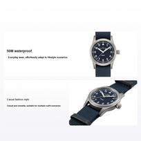 Hamilton Khaki Field Series Quartz Movement Luminous Watch 38mm Blue Dial Stainless Steel Case Canvas NATO Strap Unisex watches H69401940 Blue