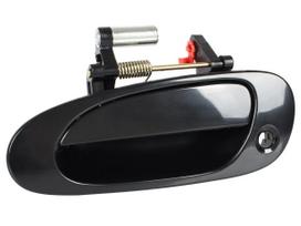 Honda Civic VII H/B 01-06 exterior door handle WITH HOLE GLOSSY BLACK front left