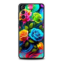Colorful Flower Phone Case for Samsung Galaxy S24 S23 S22 S20 S21 FE Ultra S10 S10E S9 S8 Plus 5G Silicone Cover Capas Funda Bag Samsung S22 5G