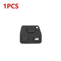 1-5PCS 3 Button Pad for TOYOTA Remote Car Key Shell Silicone Rubber Car Key Case Replacement Remote Key Shell Wear-resistant black