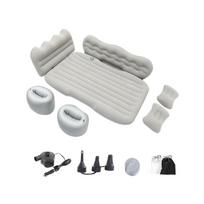 SUV Car Air Mattress For Rear Seating Section Including Integrated Drink possessors And Cushions Strong Fabric 128x77cm pilka