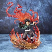 22cm Demon Slayer Kamado Tanjirou Hinokami Kagura Anime Figure Model Statue Boys Collection Desktop Decoration Ornament Playthings Present