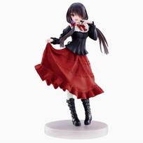 18CM DATE A LIVE Tokisaki Kurumi Anime Figure Adorable Girls Model Toy PVC Black Gown Gown Up Standing Model Car Interior Ornaments