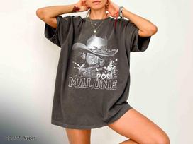 Post Malone Smoking Tshirt Rap Music Pattern Tshirt Womens Fashion Printed Short Sleeve S