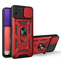 For Samsung Galaxy A22 Case Silde Lens Armor Shockproof Phone Case For Samsung M22 F22 A 22 5G Magnetic Ring Holder Cover For Galaxy A22 4G
