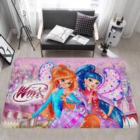 Mergaitė-W-Winx Animacinių Filmukų Klubai Virtuvės Kilimėlis Nordic Stiliaus Miegamojo Svetainės Durų Kilimėlis Namų Balkono Neslystantis Sveikinimo Kilimėlis 40x60cm black