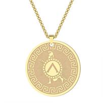 Stainless Steel Greek Hero Achilles Talisman Pendant Necklace Greek mythology Charm Necklace for Women Man Jewelry