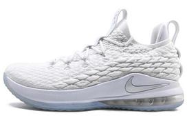 Nike LeBron 15 Low White Metallic Silver AO1755-100 42