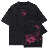 Kira Yoshikage Killer Queen Graphic Tshirt Anime JoJos Bizarre Adventure Cotton T Shirt Men Retro Washed Tshirts Harajuku Tops S