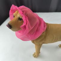 Šunų ausų apsaugos nuo uodų, reguliuojamos, kvėpuojančios, tinklinio audinio ausų movos mažiem, vidutiniams ir dideliems šunims One Size pink