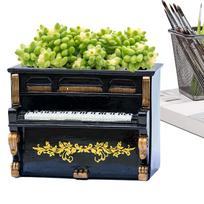 Succulent Planter Pots Indoor Decorative Succulent Container Pot With Piano Shape Modern Flowerpot With Drainage Hole for Garden juoda