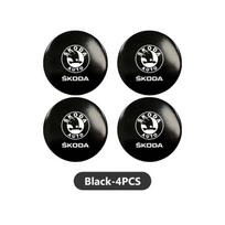 4pcs 3D Car Logo Wheel Center Hub Cap Dust-proof Badge Sticker For Skoda Kodiaq Fabia Kamiq Karoq Octavia 2 3 Rapid Scala