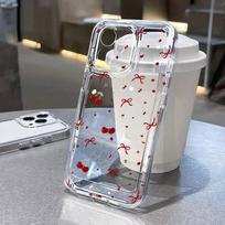 Dėklas OPPO Realme C53 C55 C75 C67 C65 C63 C71 C35 C30 C33 C20 C12 C21Y C25Y 9 11 10 12 Pro Plus 8 8i, skaidrus, su rožiniu kaspinėliu Realme C63(C61) white
