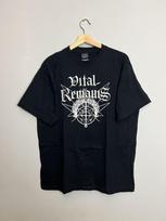 Retas Vintažinis 90-ųjų Vital Remains Logotipo Death Metal Grupės Marškinėliai Unisex T-shirt XL
