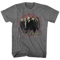 Def Leppard Logo Circle Photo Men's T Shirt Band Merch S