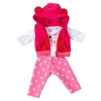 Dolls Outfit Suits for 18Inch 45cm Baby Reborn Doll Cute Jumpers Rompers Newborn Doll Clothes Jacket Pants Set Kids Gifts raudona