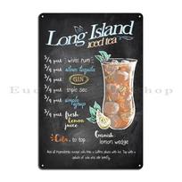 Long Island Iced Tea Metal Plaque Create Create Bar Printing Wall Mural Tin Sign Poster 20x30cm（7.8x11.8inch）